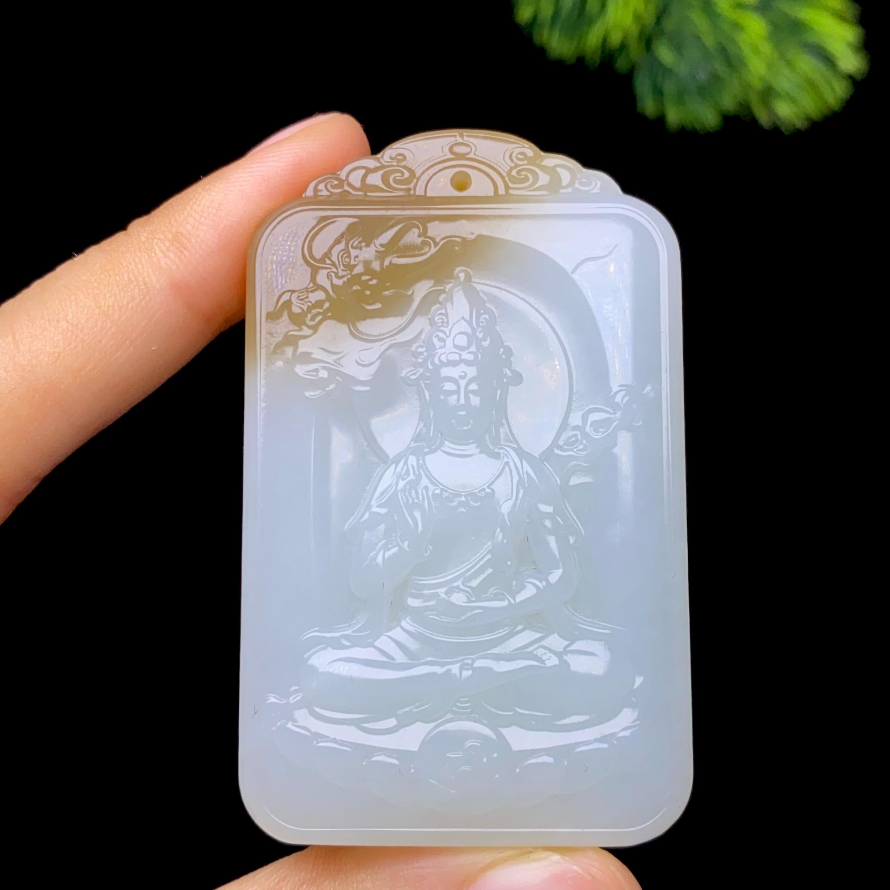 和田玉糖白观音（53.0g）