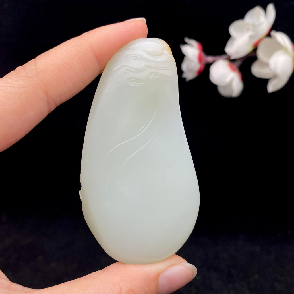 和田玉白玉籽料【观音】（58.3g）