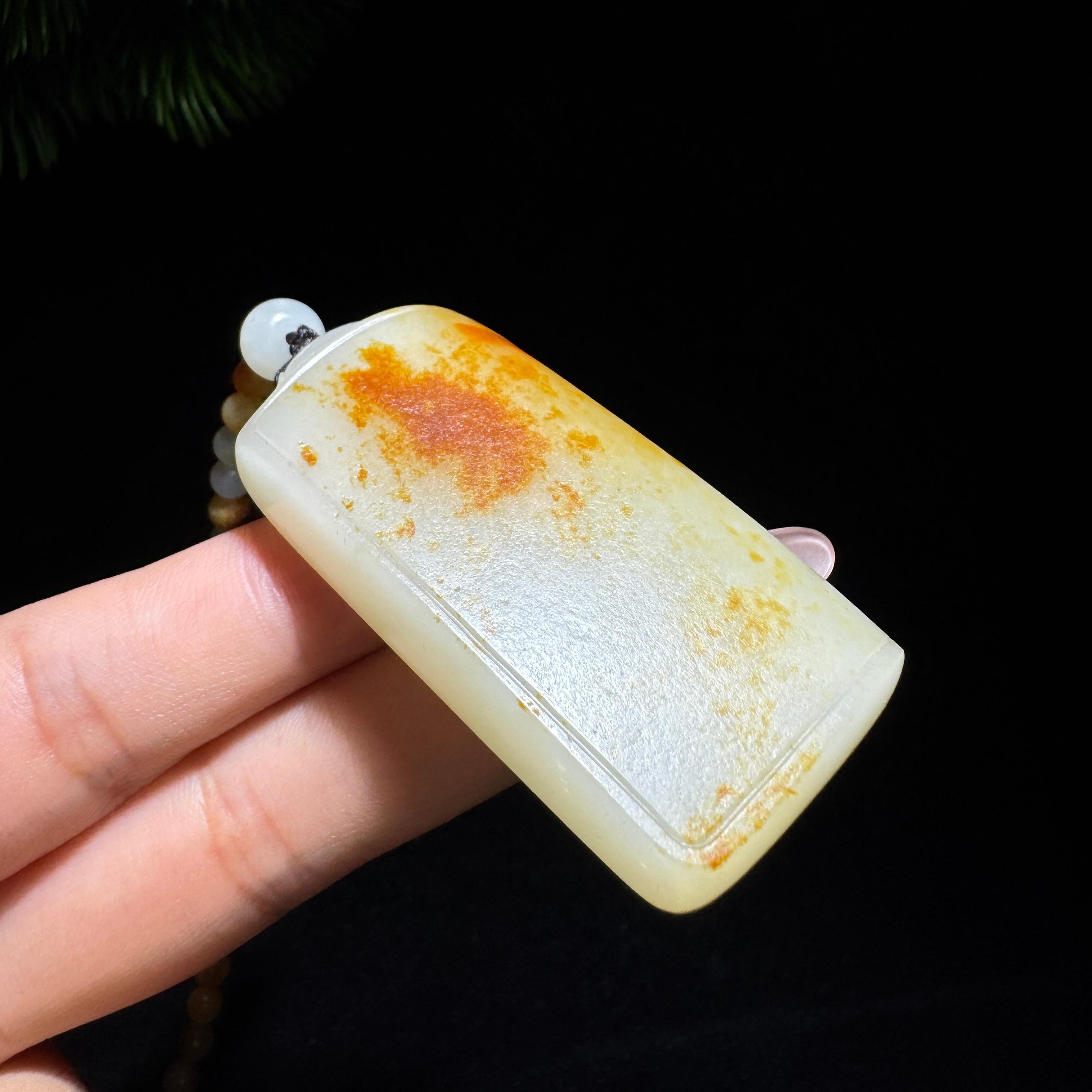 和田玉籽料满皮无事牌（65.0g）