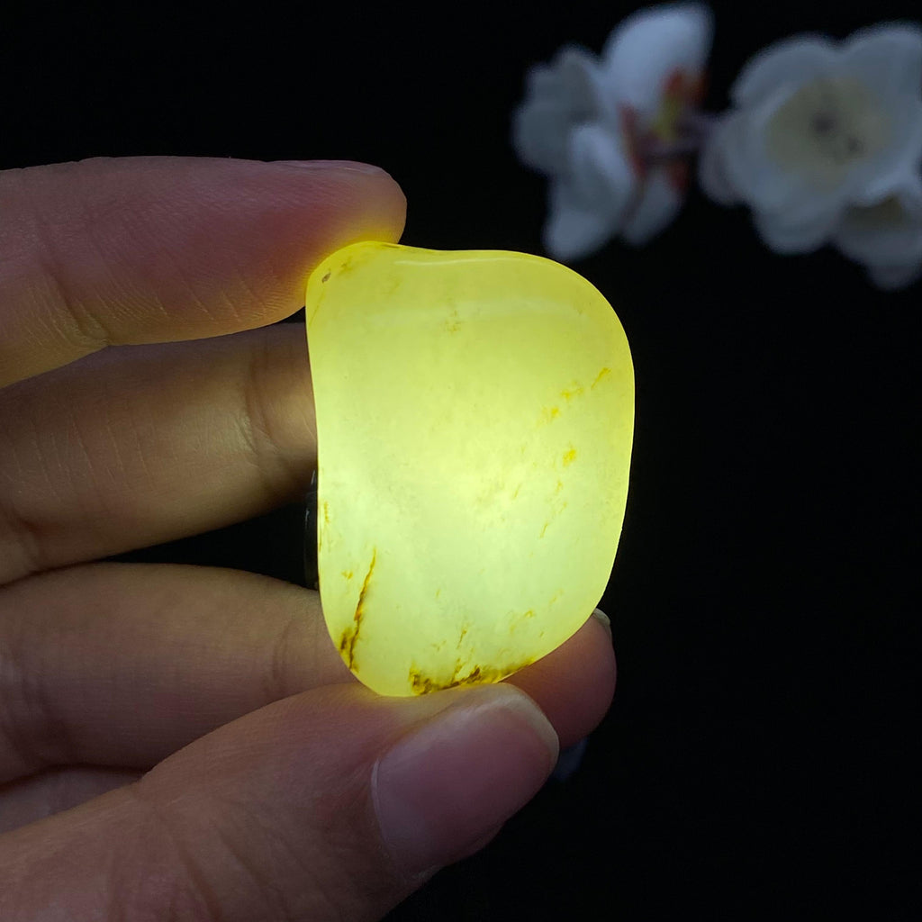 和田玉洒金皮青花底籽料挂件（17.2g）