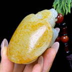 和田玉籽料龙龟手把件