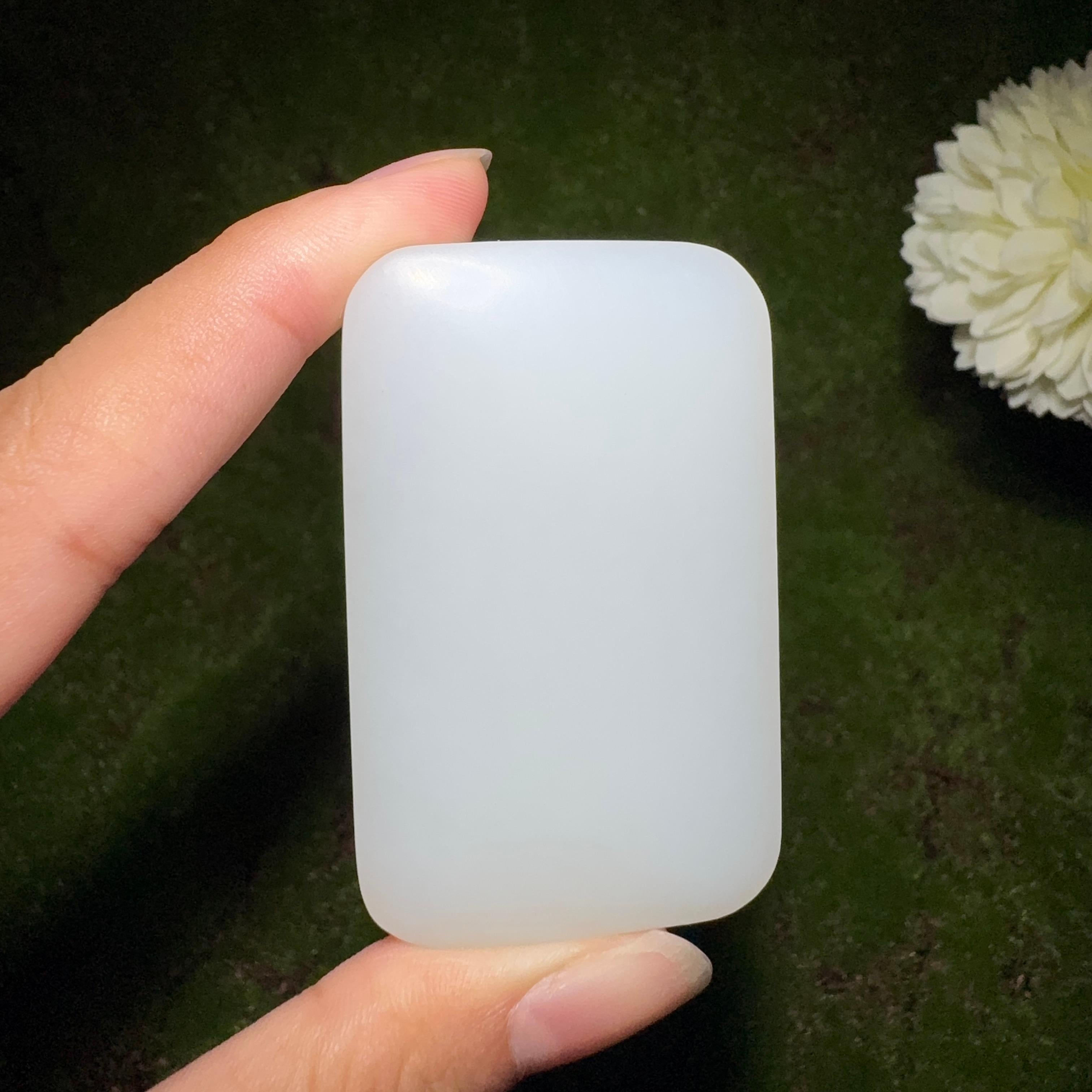 和田玉白玉平安无事牌（70.8g）