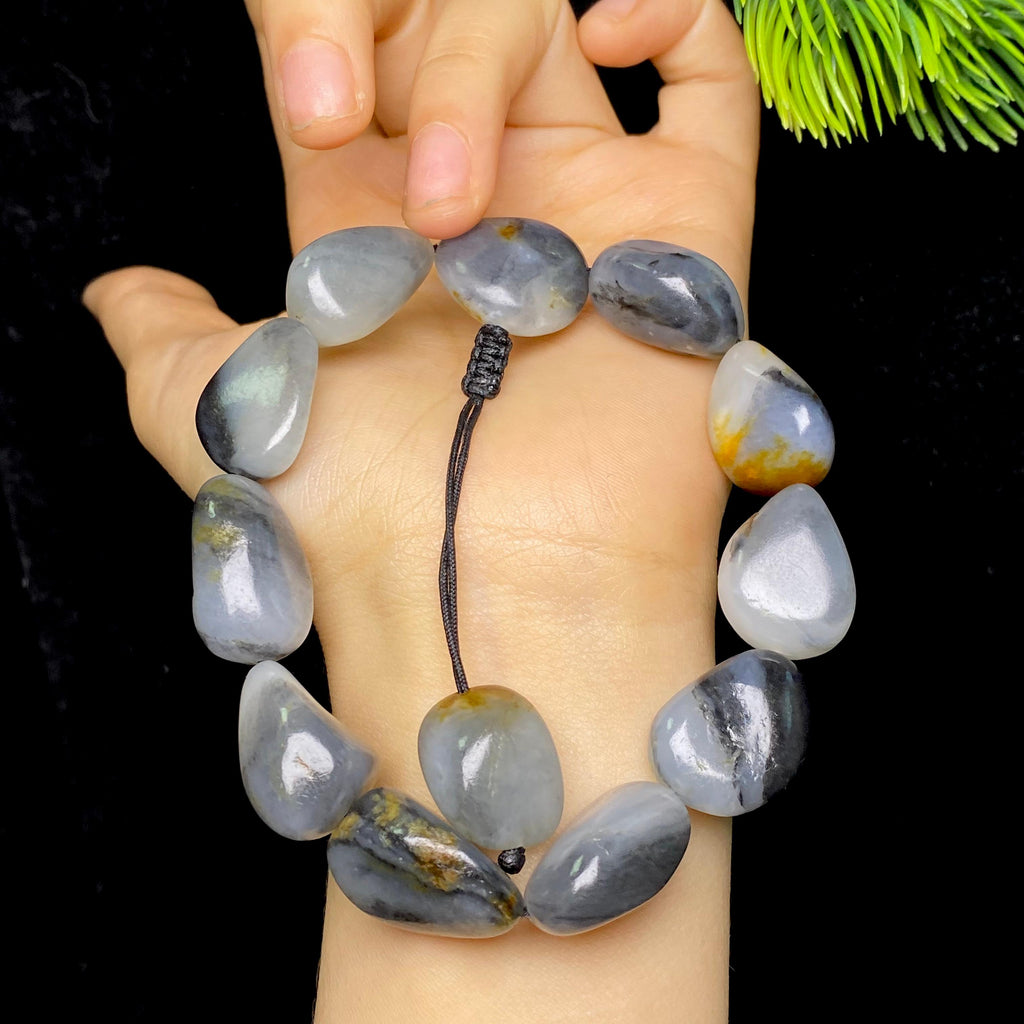 和田玉洒金皮籽料手串（63.5g）