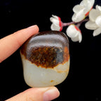 和田玉聚红皮青花底籽料男士挂件（79.4g）