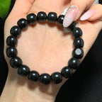 和田籽料黑青老型珠手串（43.9g）