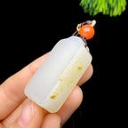 和田玉籽料无事牌（23.5g）