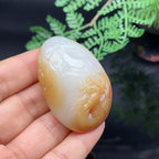和田玉糖羊脂白玉龙马精神挂件（51.649g）