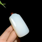 高品质和田羊脂白玉平安无事牌（73.8g）