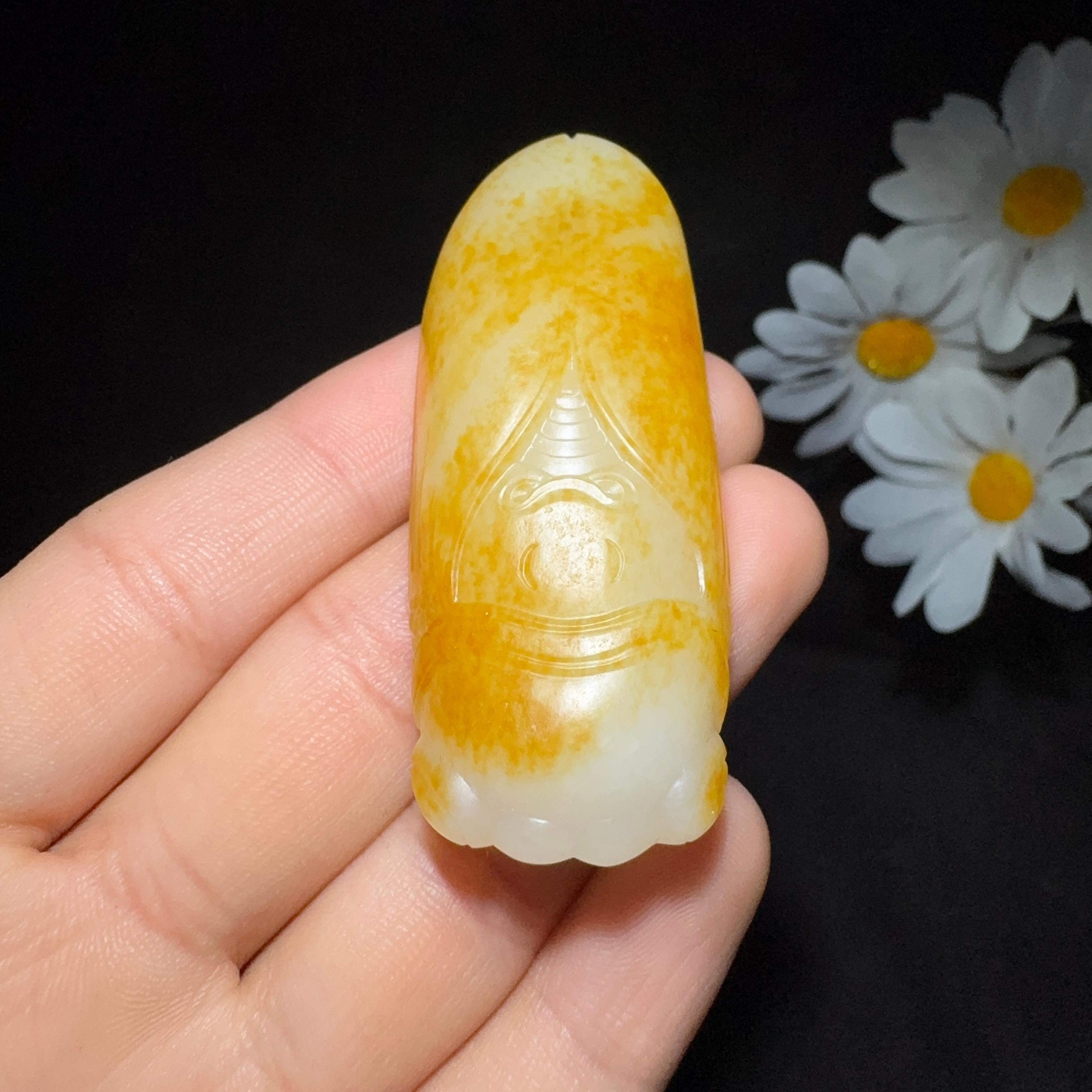 和田玉籽料挂件一鸣惊人（38.5g）
