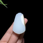 和田玉糖白无事牌（28.5g）