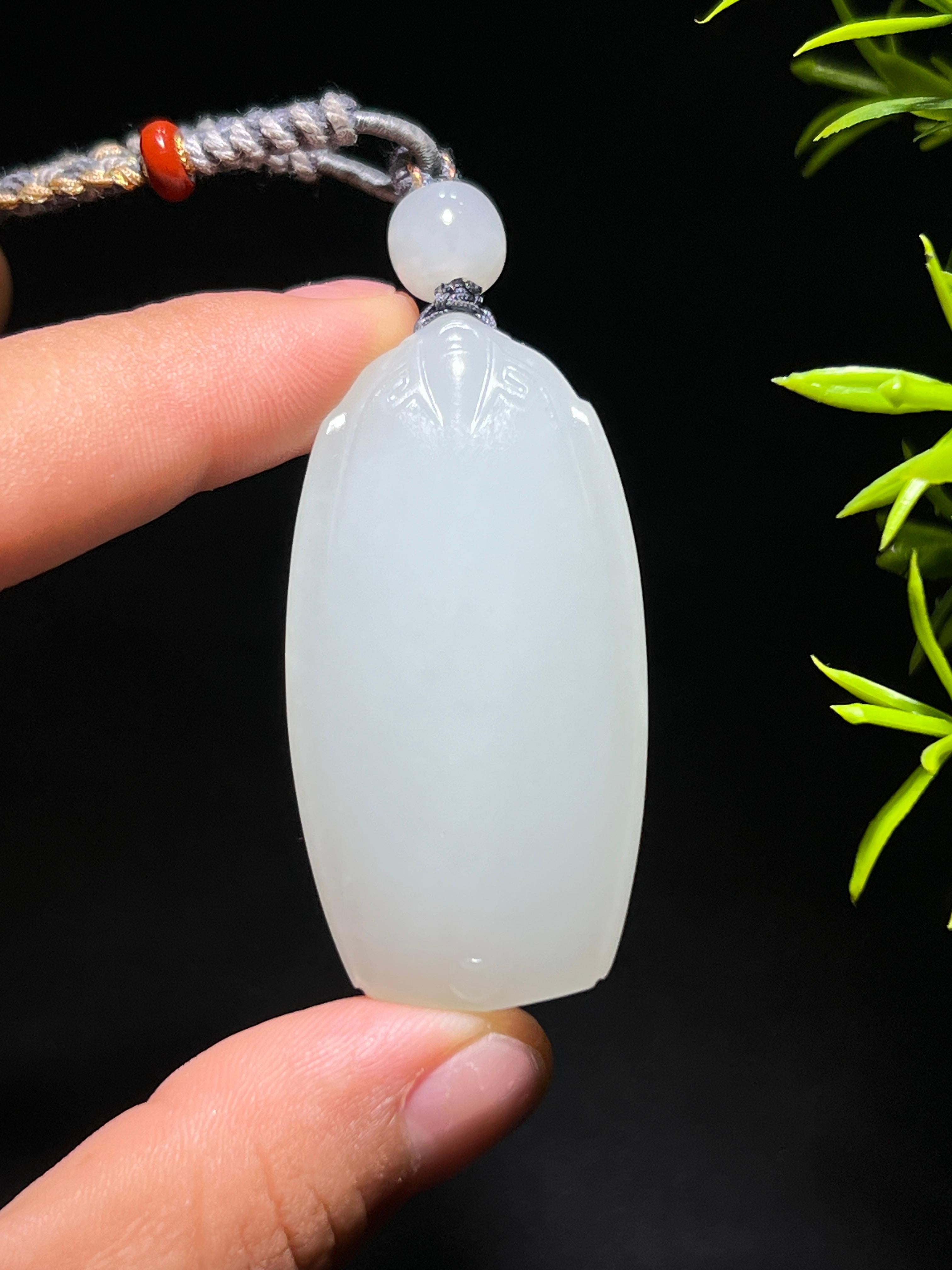 和田白玉仿古守护无事牌（33.3g）