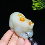 和田玉籽料貔貅把件（128.6g）