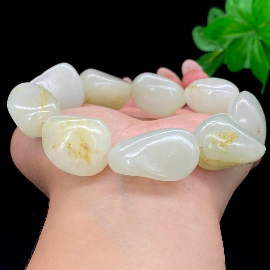 和田玉白玉籽料【精品手串】（104.4g）