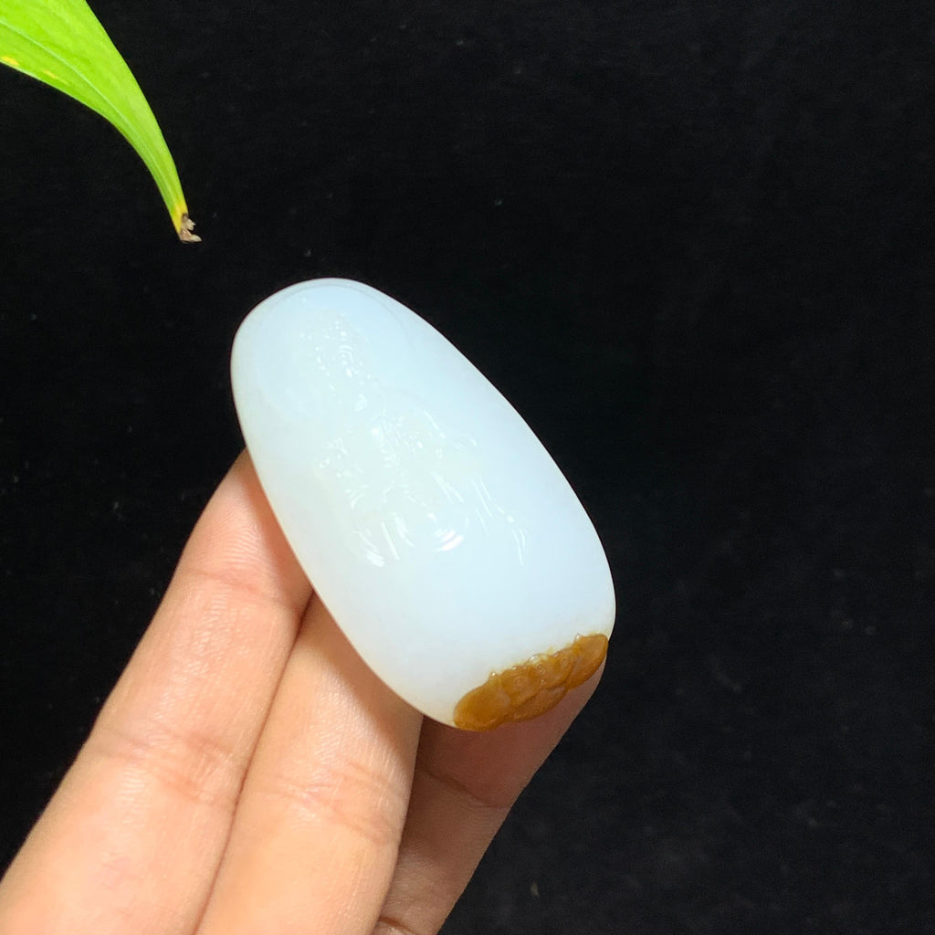 和田山料糖白玉观音挂件（43.2g）