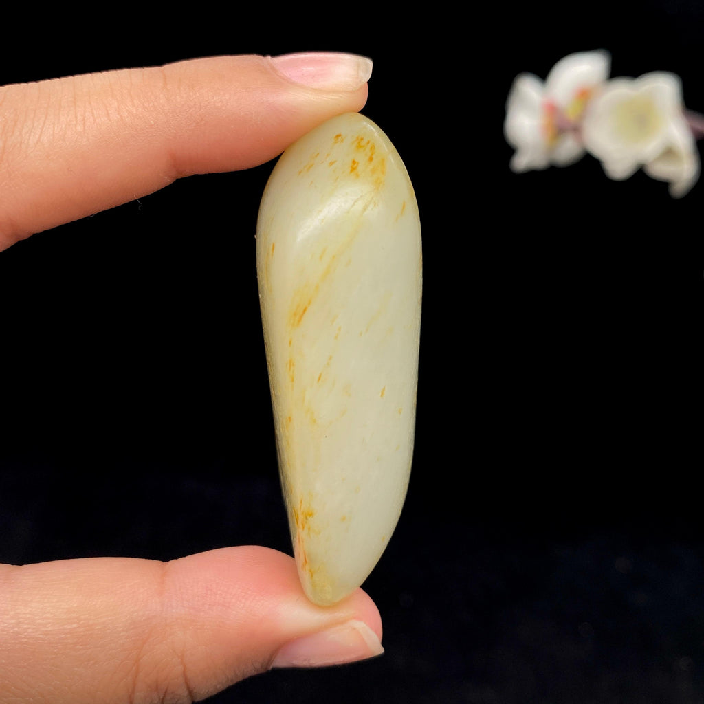 和田玉洒金皮籽料手把件（83.3g）