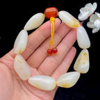 和田玉洒金皮籽料【精品手串】（57.3g）