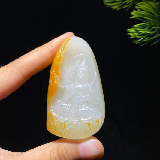 和田玉籽料观音（78.3g）