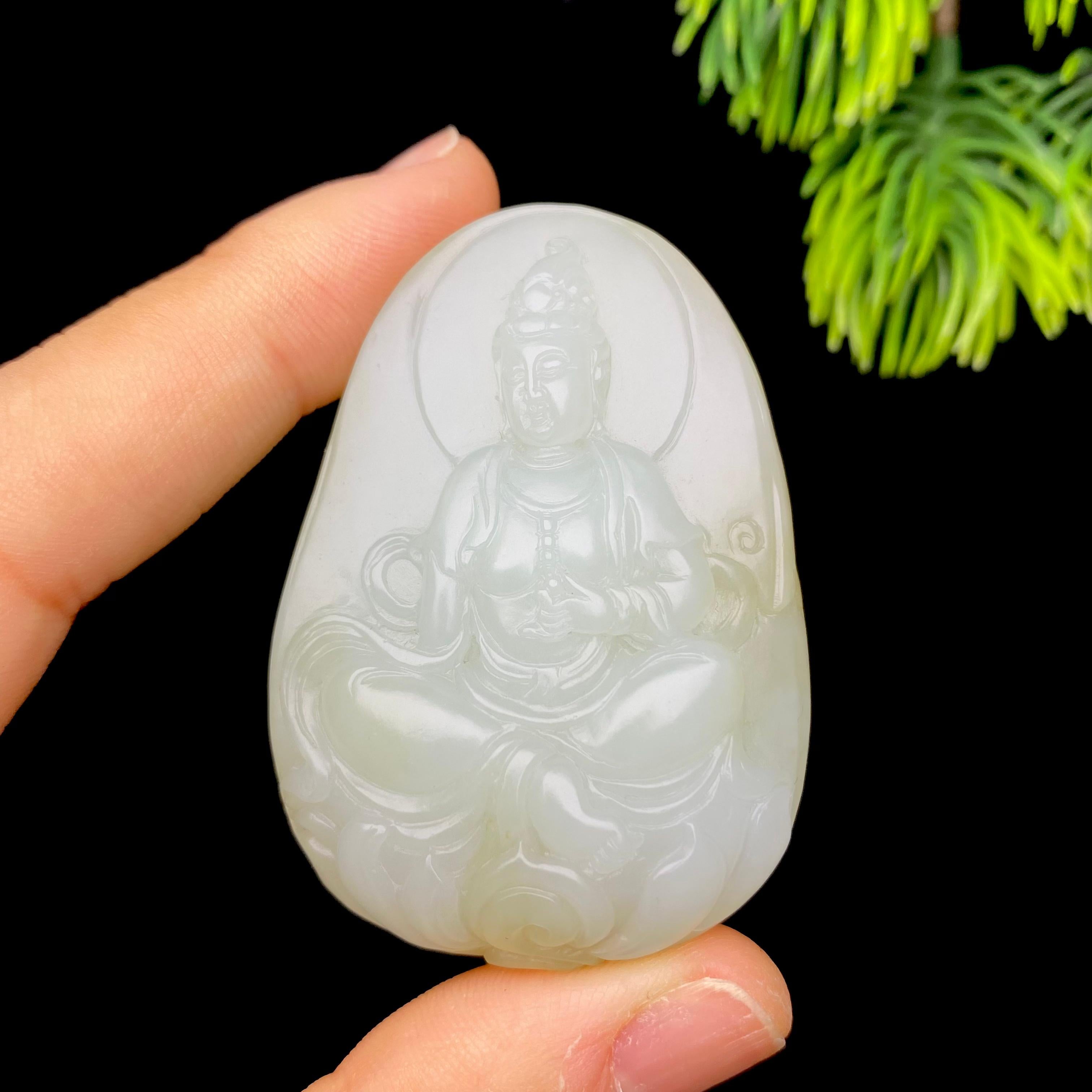 和田玉籽料观音（49.7g）