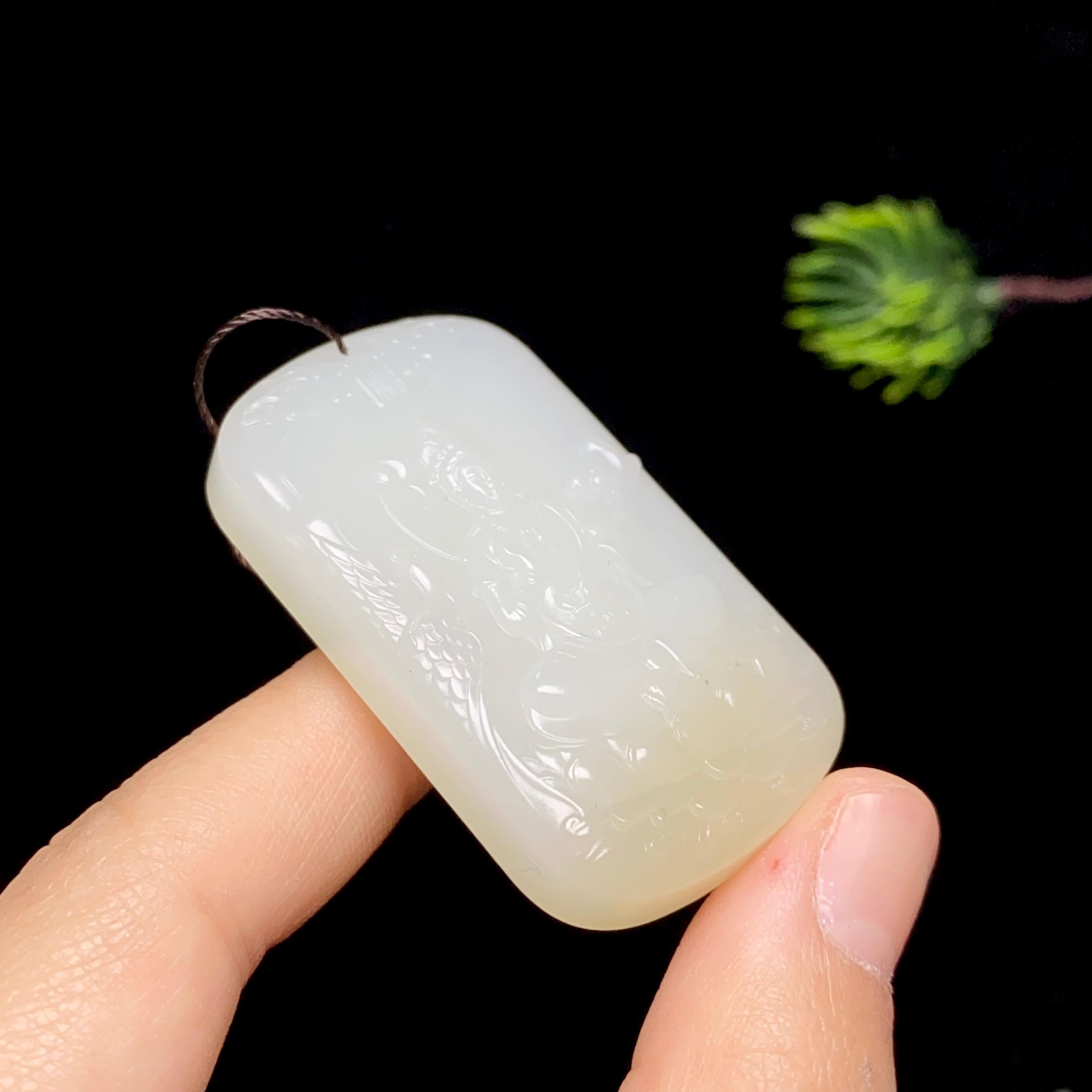 和田玉糖白观音（34.4g）