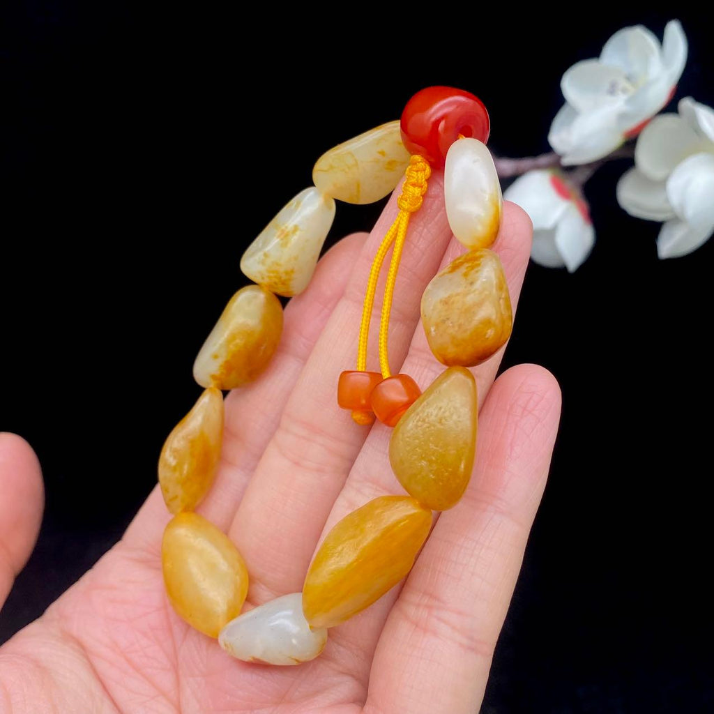 和田玉黄皮籽料【精品手串】（26.3g）