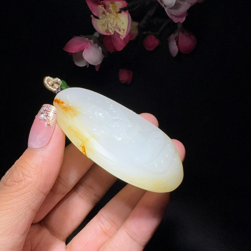 和田玉籽料大势至菩萨（55.0g）
