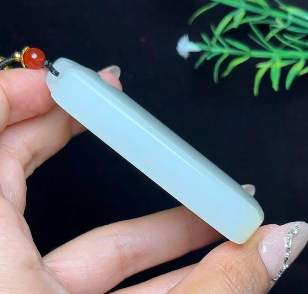 和田白玉平安无事牌（91.2g）