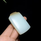 和田玉糖白玉无事牌（52.4g）