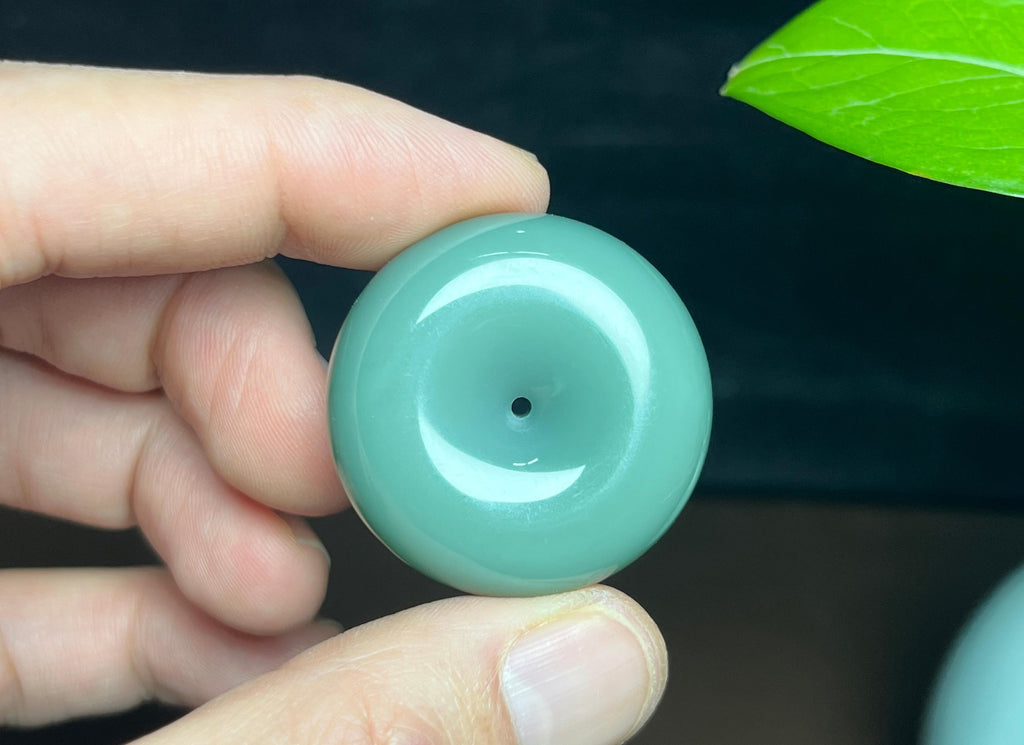 和田玉沙枣青平安扣挂件（26.2g）