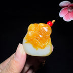 和田玉籽料钟馗纳福（45.8g）