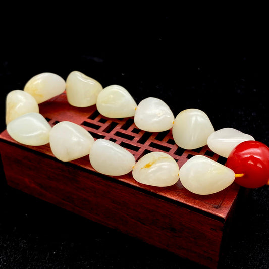 和田玉黄皮【精品手串】（63.4g）