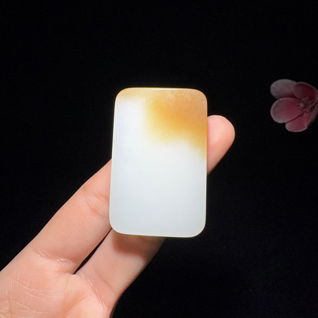 和田玉糖白平安无事牌（37.2g）