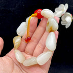 和田玉白玉带洒金皮籽料【精品手串】（58.4g）