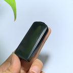 和田籽料黑青无事牌挂件（48.1g）