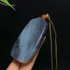 和田玉籽料青花无事牌（90.0g）