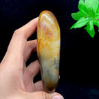 和田玉聚红皮青花籽料摆件（344.6g）