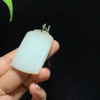 和田山料糖白玉无事牌挂件（31.1g）