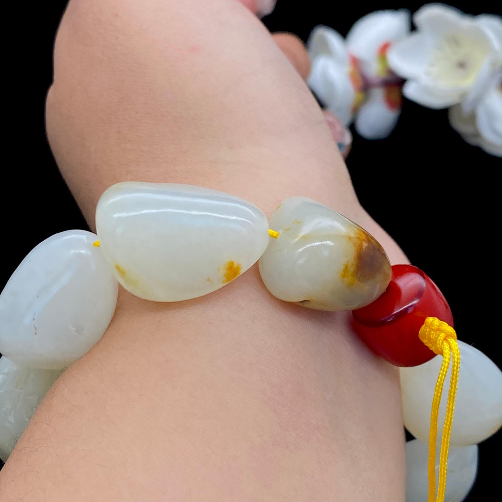 和田玉黄皮【精品手串】（96.8g）