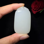 和田玉白玉平安无事牌（38.7g）