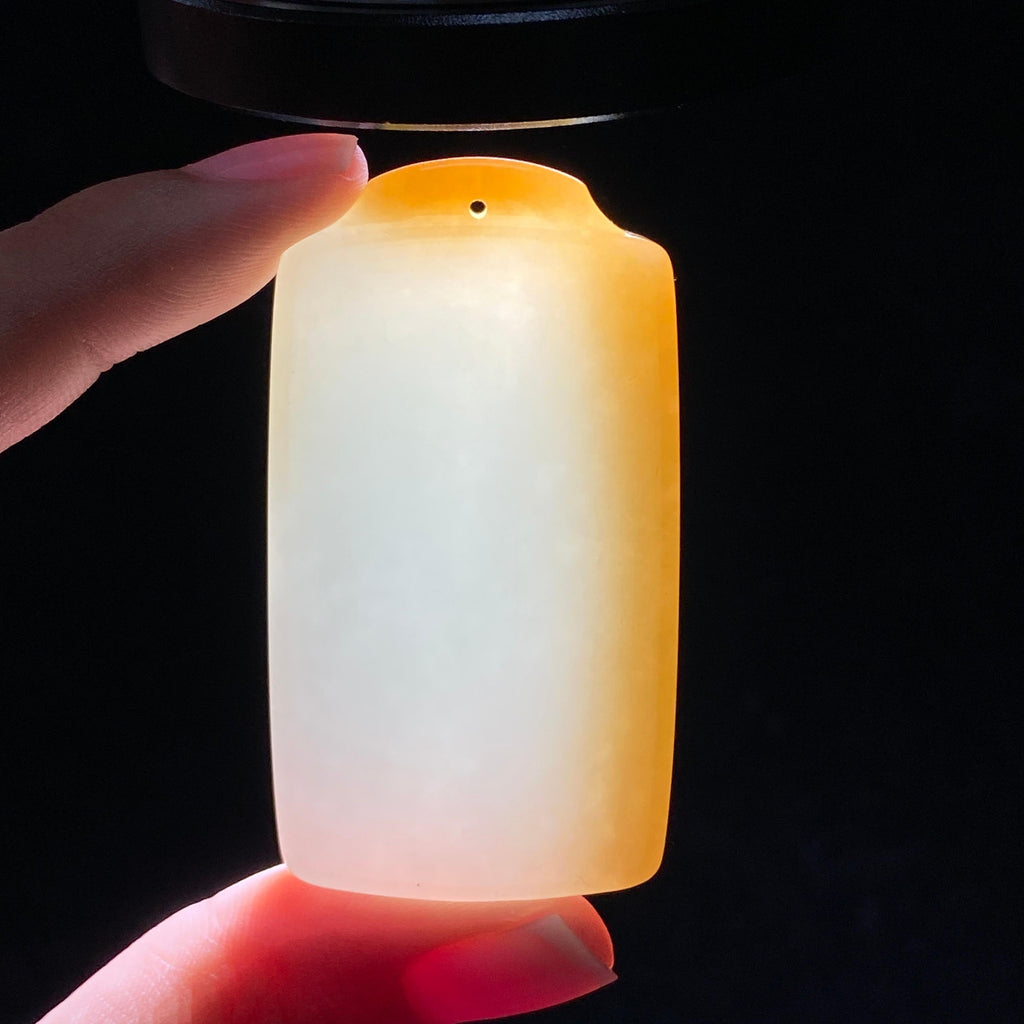 和田玉糖白无事牌（36.5g）