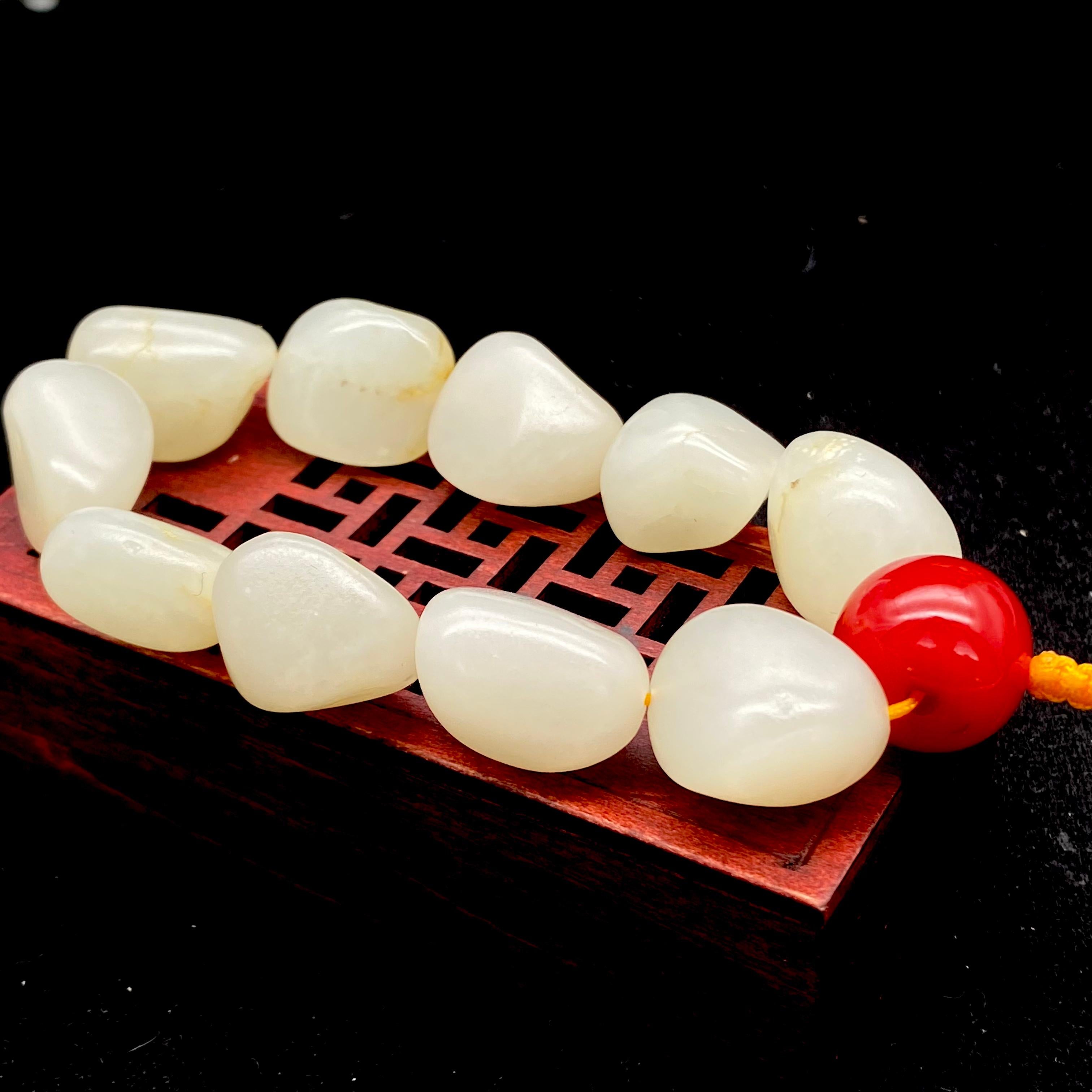 和田玉-白玉【精品手串】（80.8g）