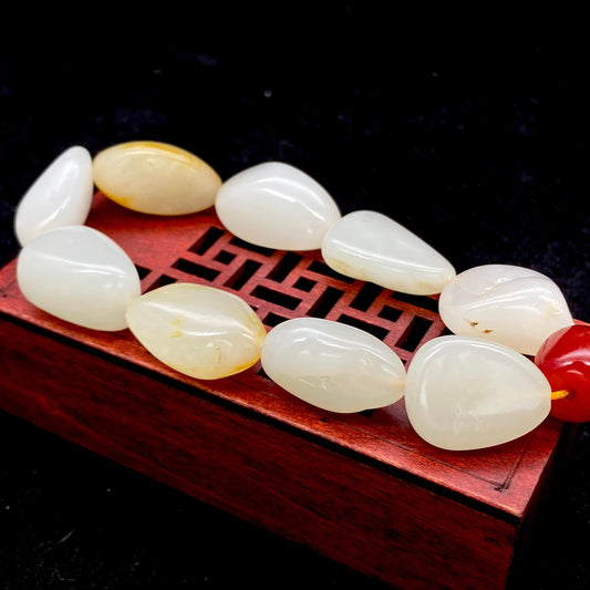 和田玉黄皮【精品手串】（60.5g）