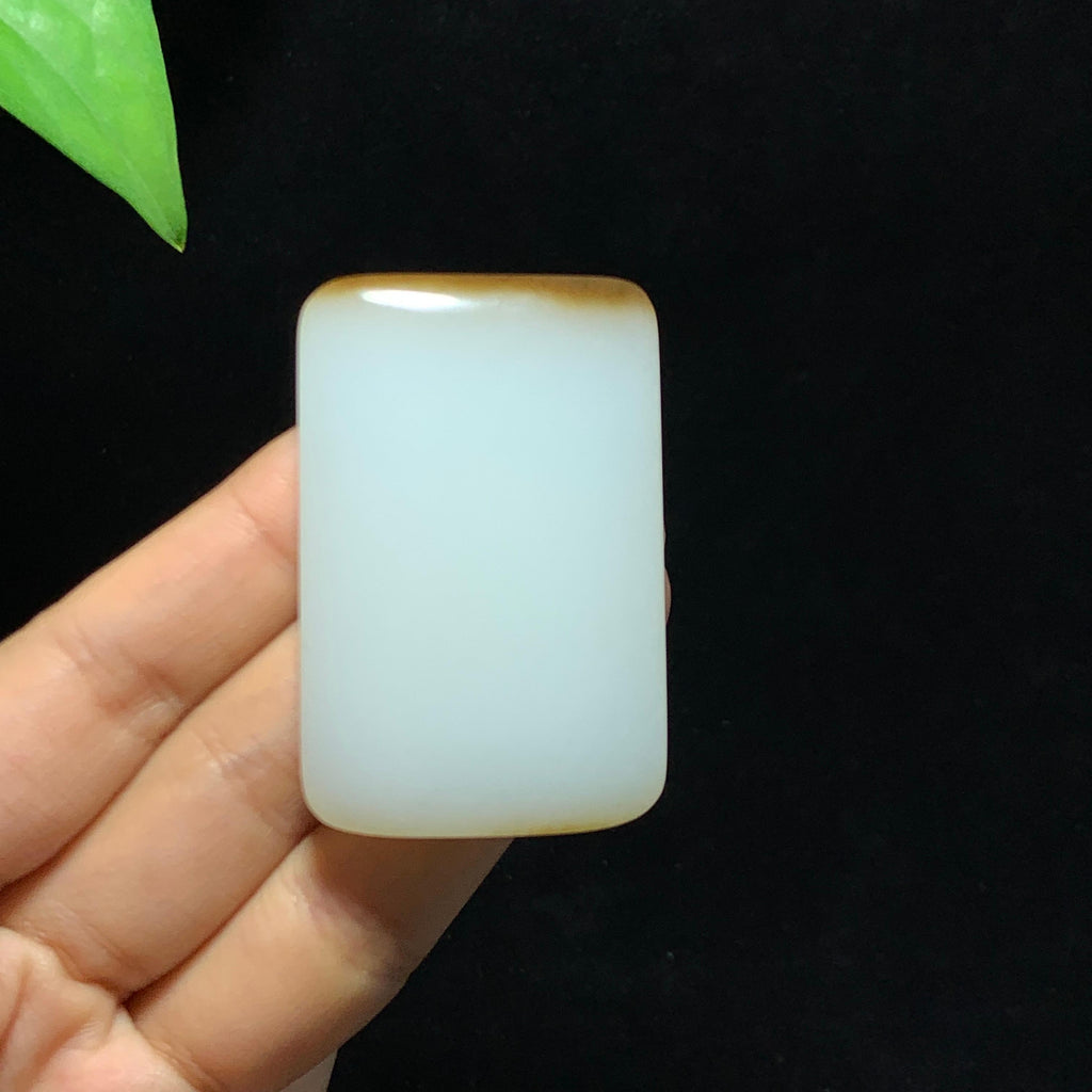和田山料糖白玉无事牌挂件（47.8g）