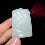 和田玉白玉挂件虎虎生威牌子（52.7g）
