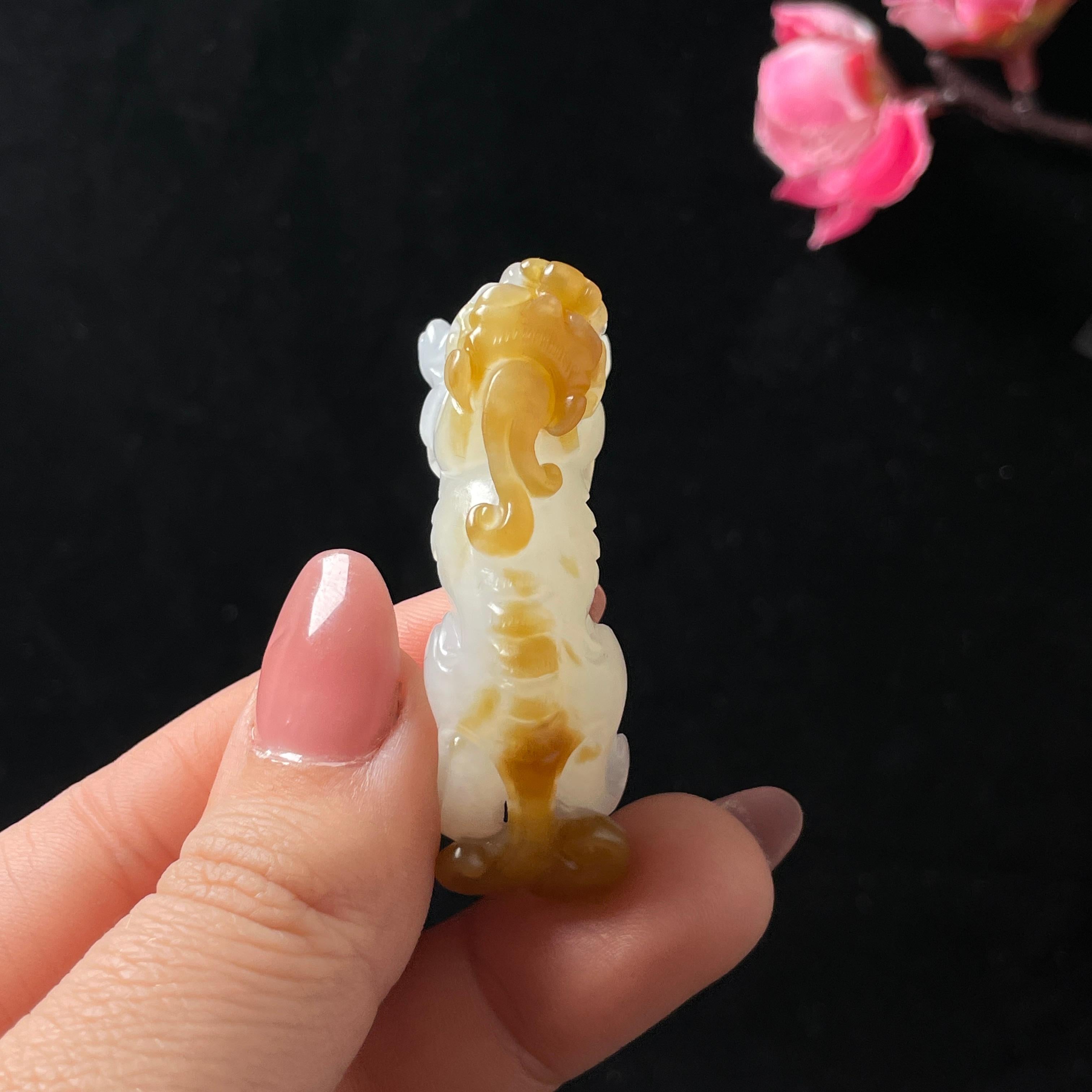 和田玉糖白貔貅糖色黄金糖（18.5g）