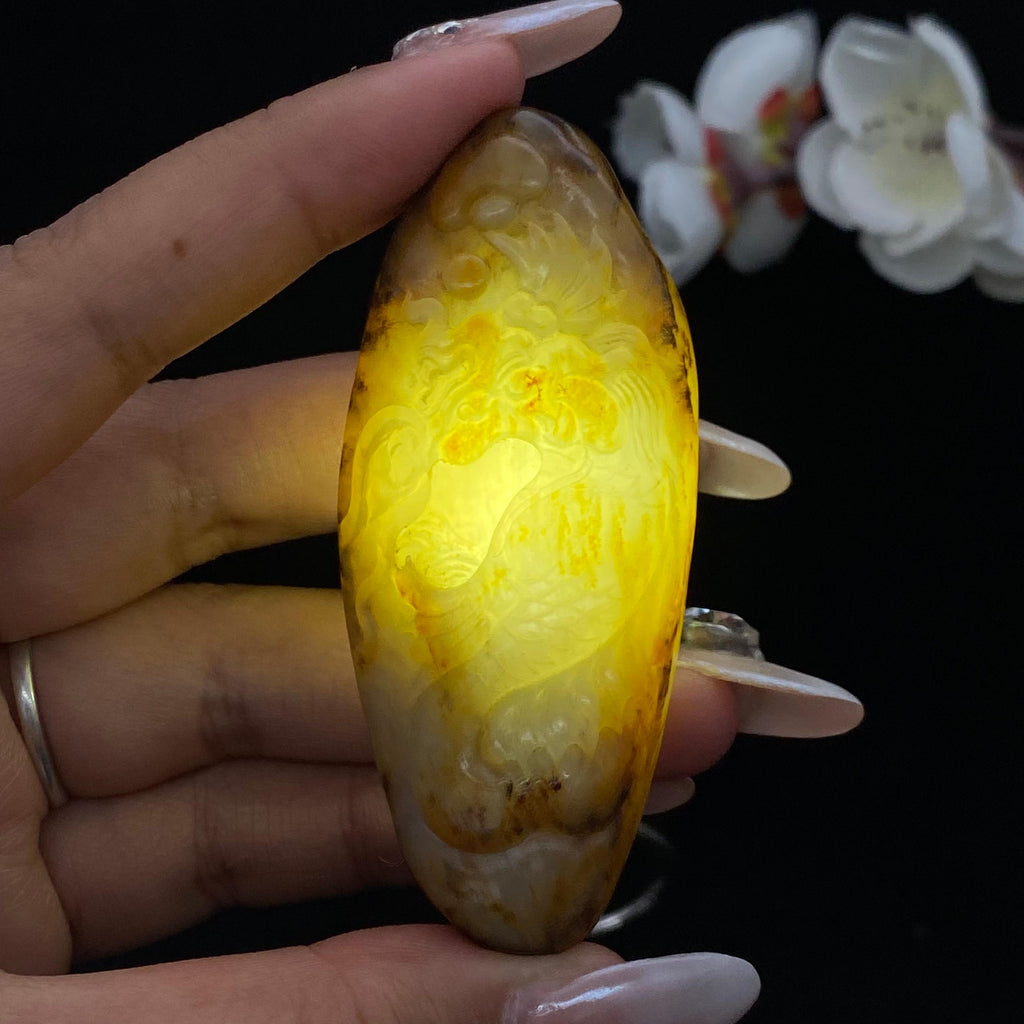 和田玉籽料【连年有余】挂件（45.3g）