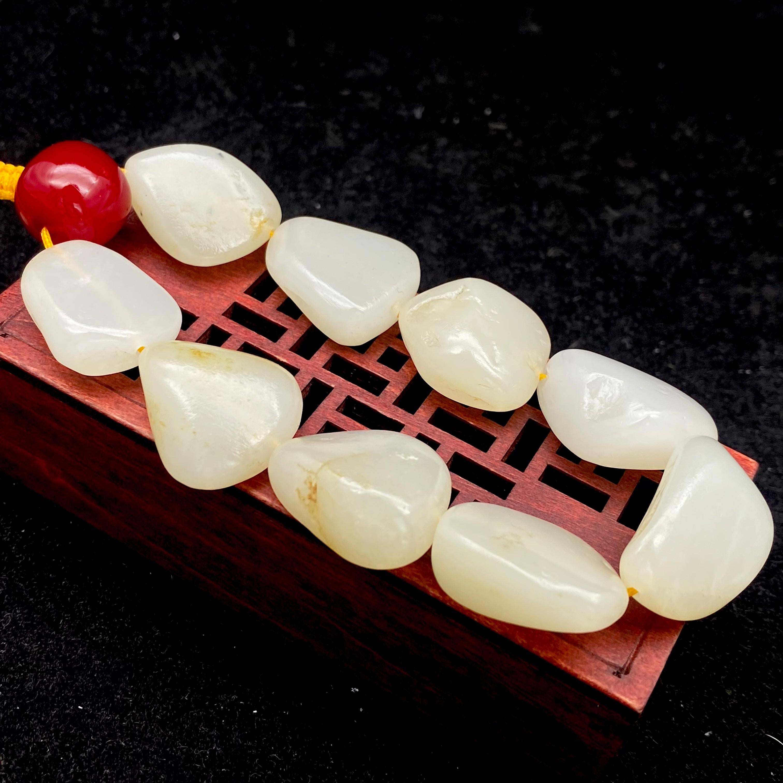和田玉-白玉【精品手串】（65.1g）