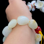 和田玉洒金皮【精品手串】（78.3g）