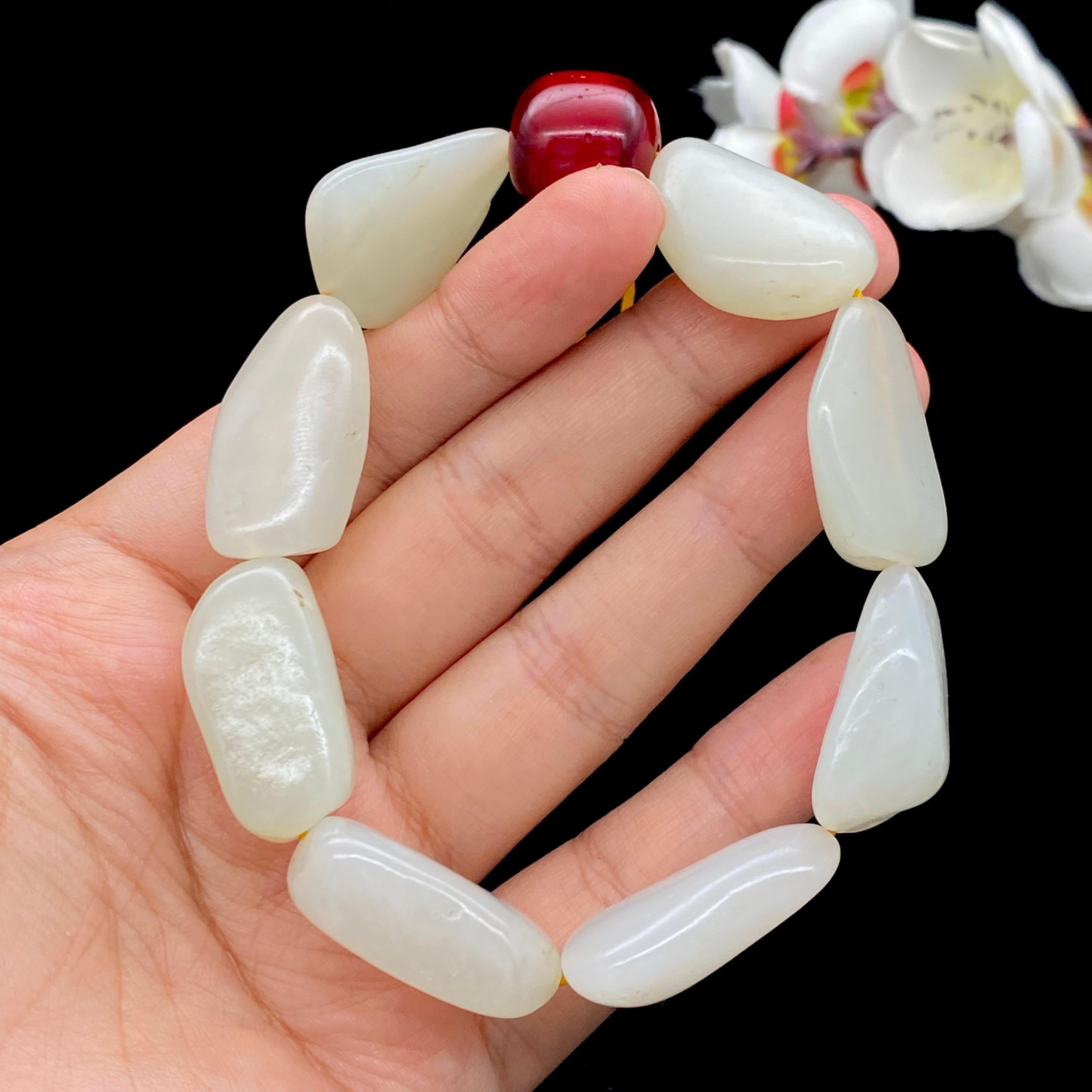 和田玉白玉【精品手串】（66.7g）
