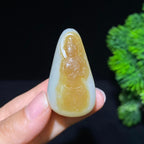 和田糖白玉观音挂件（37.6g）