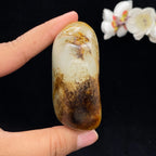 和田玉聚黄皮籽料手把件（173.9g）